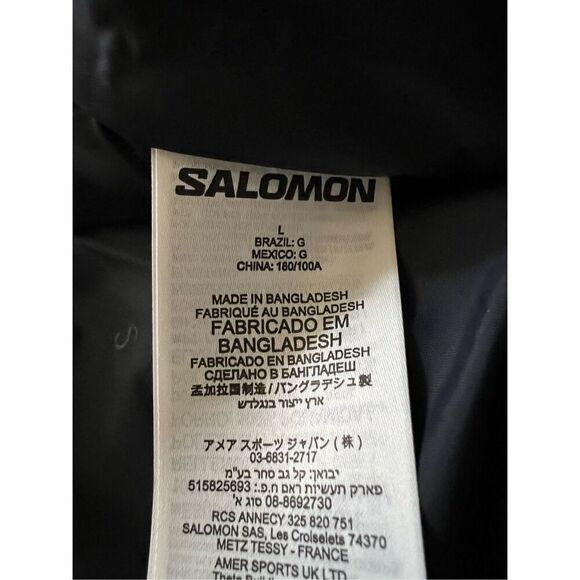 Salomon Men's Navy Peony Waterproof Hooded Untracked Jacket Size Large NWT - Picture 5 of 6